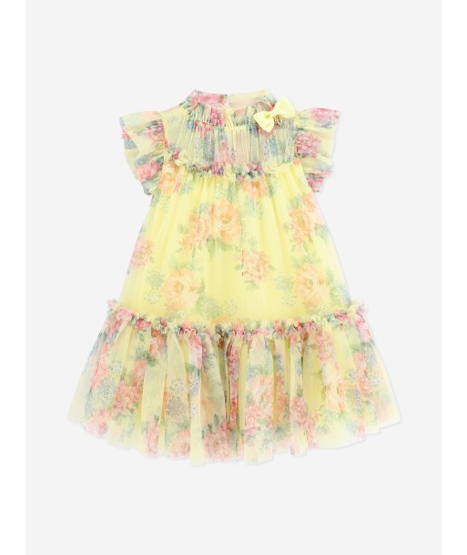 Angels Face Girls Marigold Flower Tulle Dress in Yellow votre