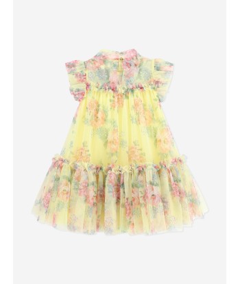 Angels Face Girls Marigold Flower Tulle Dress in Yellow votre