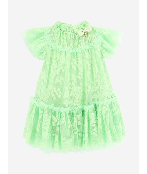 Angels Face Girls Vida Lace Dress in Green pas cher