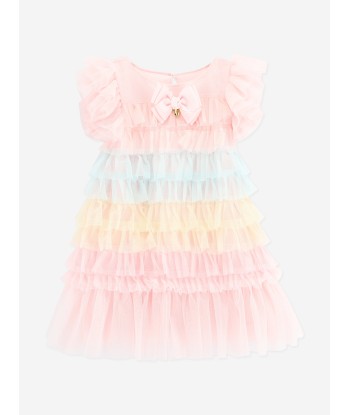 Angels Face Girls Waterfall Ruffle Dress in Pink Livraison rapide