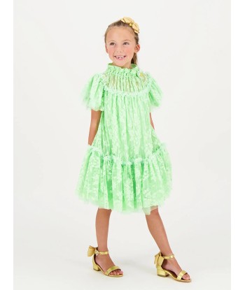 Angels Face Girls Vida Lace Dress in Green pas cher