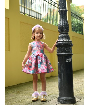 Angels Face Girls Ruby Hexa Dress in Pink de pas cher