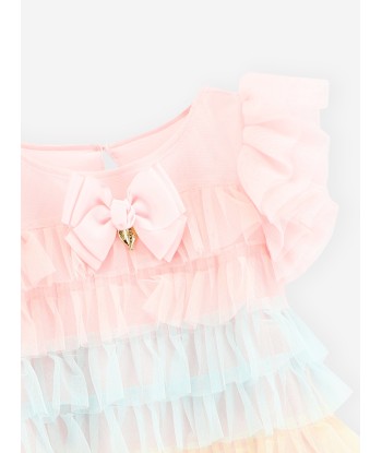 Angels Face Girls Waterfall Ruffle Dress in Pink Livraison rapide