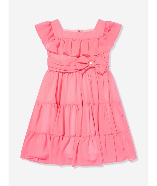 Patachou Girls Chiffon Bow Dress in Pink le concept de la Pate a emporter 