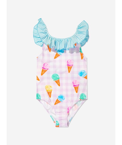 MC2 Saint Barth Girls Ice Cream Frill Swimsuit in Mutlicolour les ctes