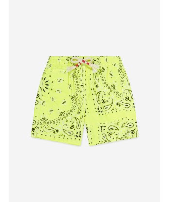 MC2 Saint Barth Boys Bandana Print Swim Shorts in Yellow Vous souhaitez 