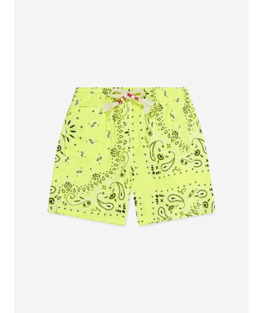 MC2 Saint Barth Boys Bandana Print Swim Shorts in Yellow Vous souhaitez 