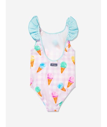 MC2 Saint Barth Girls Ice Cream Frill Swimsuit in Mutlicolour les ctes