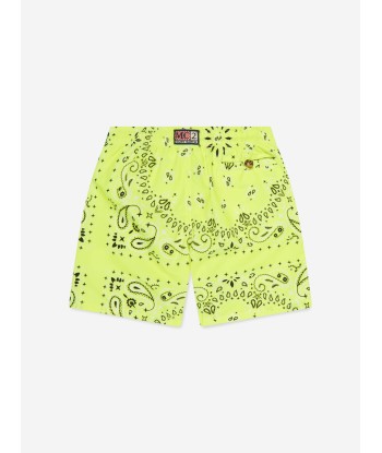 MC2 Saint Barth Boys Bandana Print Swim Shorts in Yellow Vous souhaitez 