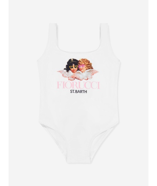 MC2 Saint Barth Girls Fiorucci Angels Swimsuit in White commande en ligne