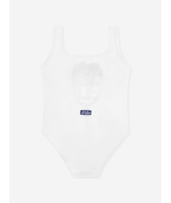 MC2 Saint Barth Girls Fiorucci Angels Swimsuit in White commande en ligne