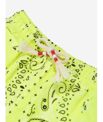 MC2 Saint Barth Boys Bandana Print Swim Shorts in Yellow Vous souhaitez 