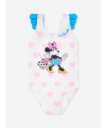 MC2 Saint Barth Girls Disney Minnie Hearts Swimsuit in Multicolour Dans la société mordern