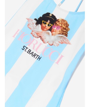 MC2 Saint Barth Girls Fiorucci Angels Striped Swimsuit in Multicolour Venez découvrir notre 