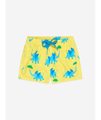 MC2 Saint Barth Boys Elephant Swim Shorts in Yellow la colonne vertébrale