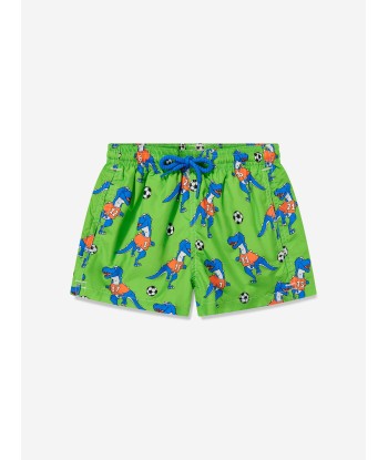 MC2 Saint Barth Boys Dino Football Swim Shorts in Green des créatures d'habitude