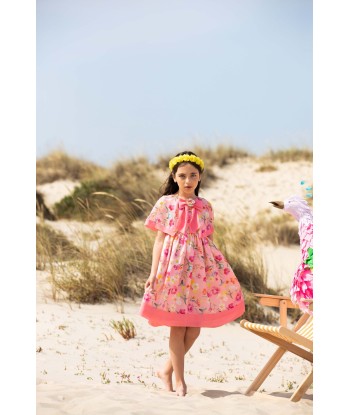 Patachou Girls Floral Party Dress in Pink paiement sécurisé