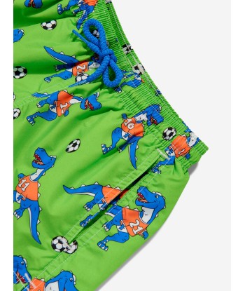 MC2 Saint Barth Boys Dino Football Swim Shorts in Green des créatures d'habitude