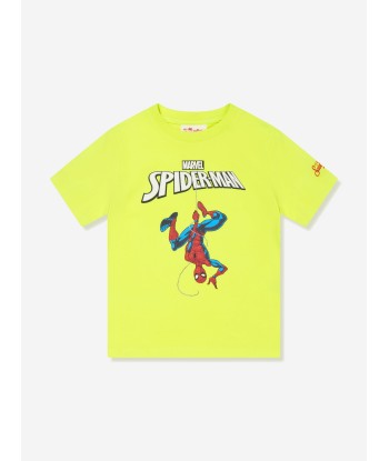 MC2 Saint Barth Boys Marvel Spiderman T-Shirt in Yellow d'Europe débarque