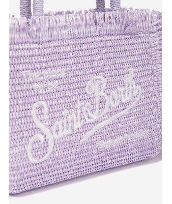 MC2 Saint Barth Girls Embroidered Straw Bag in Purple Jusqu'à 80% De Réduction