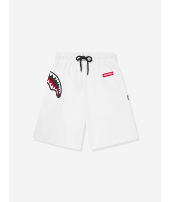 Sprayground Boys Label Shark Shorts in White Par le système avancé 