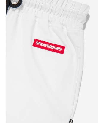 Sprayground Boys Label Shark Shorts in White Par le système avancé 