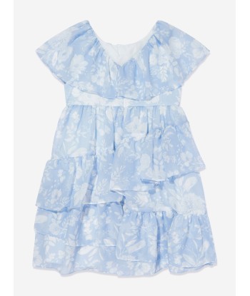 Patachou Girls Ruffle Dress in Blue À commander