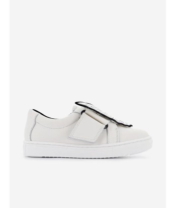 Sophia Webster Girls Leather Heavenly Trainers in White solde