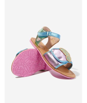 Sophia Webster Girls Leather Butterfly Sandals in Multicolour JUSQU'A -70%! 