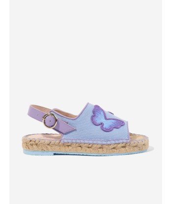 Sophia Webster Girls Butterfly Espadrille Sandals in Purple acheter en ligne