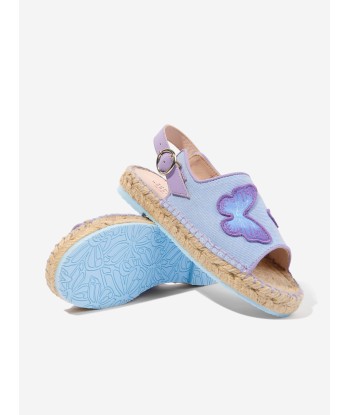 Sophia Webster Girls Butterfly Espadrille Sandals in Purple acheter en ligne