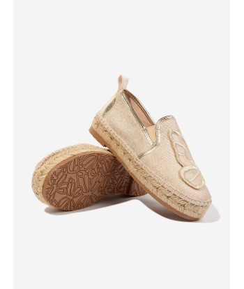 Sophia Webster Girls Butterfly Espadrilles in Gold shop