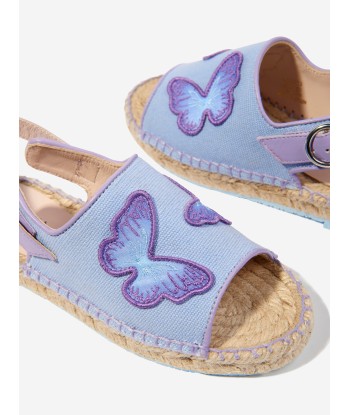 Sophia Webster Girls Butterfly Espadrille Sandals in Purple acheter en ligne