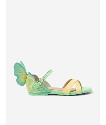 Sophia Webster Girls Leather Chiara Embroidery Sandals in Green à prix réduit toute l'année