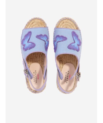 Sophia Webster Girls Butterfly Espadrille Sandals in Purple acheter en ligne