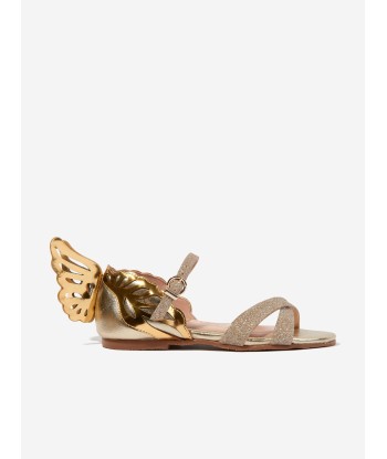 Sophia Webster Girls Leather Heavenly Sandals in Gold 2023