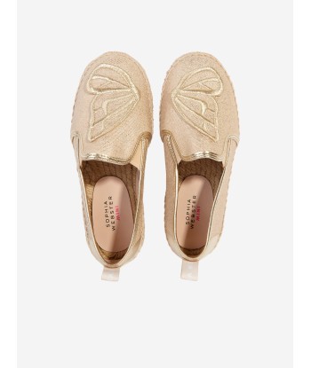 Sophia Webster Girls Butterfly Espadrilles in Gold shop