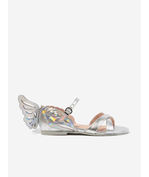 Sophia Webster Girls Leather Heavenly Sandals in Silver paiement sécurisé