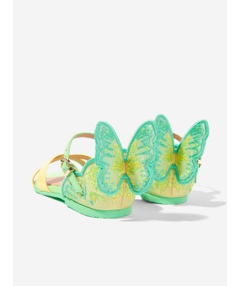 Sophia Webster Girls Leather Chiara Embroidery Sandals in Green à prix réduit toute l'année