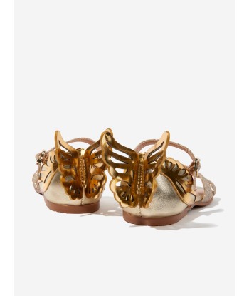 Sophia Webster Girls Leather Heavenly Sandals in Gold 2023