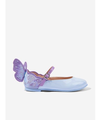 Sophia Webster Girls Leather Chiara Embroidery Shoes in Purple chez Cornerstreet bien 