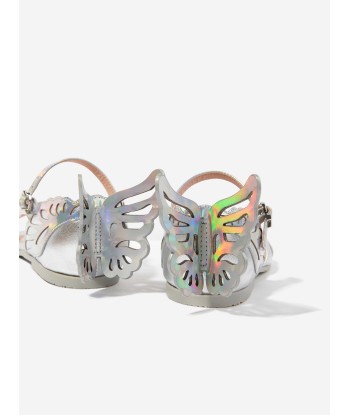 Sophia Webster Girls Leather Heavenly Sandals in Silver paiement sécurisé