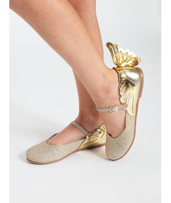 Sophia Webster Girls Leather Heavenly Shoes in Gold Venez acheter