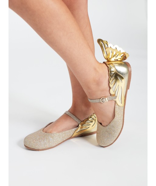 Sophia Webster Girls Leather Heavenly Shoes in Gold Venez acheter