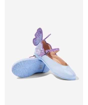 Sophia Webster Girls Leather Chiara Embroidery Shoes in Purple chez Cornerstreet bien 