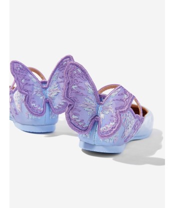 Sophia Webster Girls Leather Chiara Embroidery Shoes in Purple chez Cornerstreet bien 