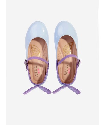 Sophia Webster Girls Leather Chiara Embroidery Shoes in Purple chez Cornerstreet bien 