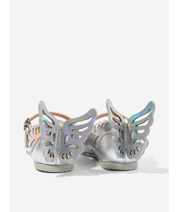 Sophia Webster Girls Leather Heavenly Shoes in Silver de votre