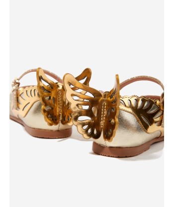 Sophia Webster Girls Leather Heavenly Shoes in Gold Venez acheter