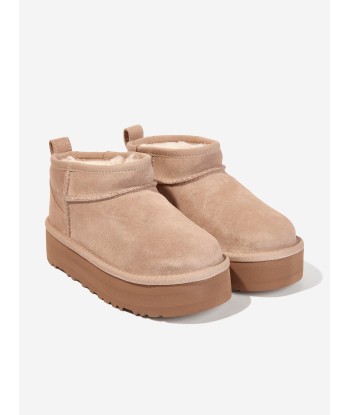 UGG Girls Classic Ultra Mini Platform Boots in Beige à prix réduit toute l'année